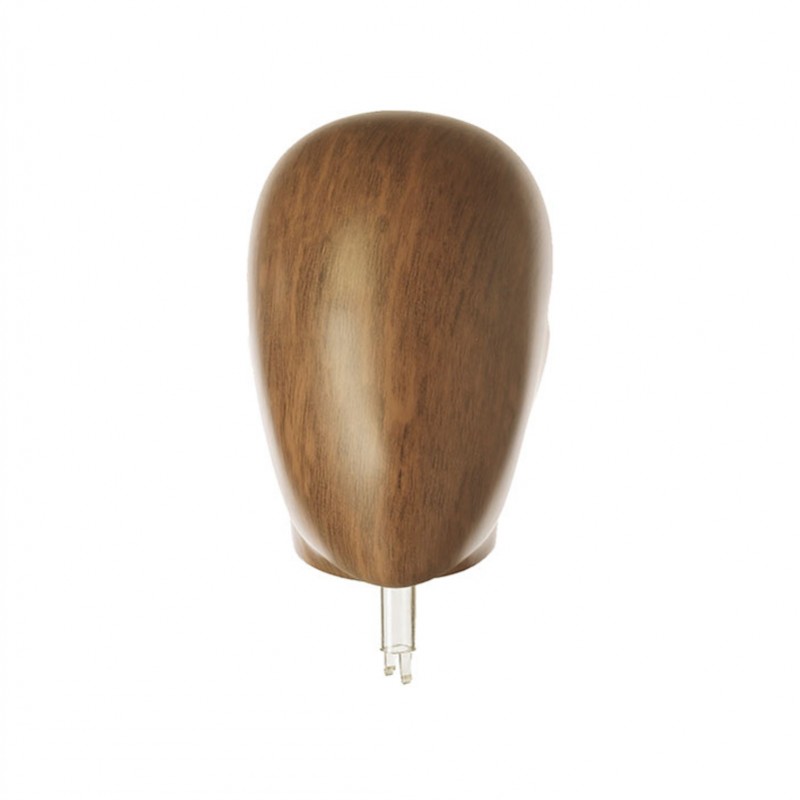 MANNEQUIN HEAD – ABSTRACT - MALE HEAD – DARK WOOD LOOK - DARROL