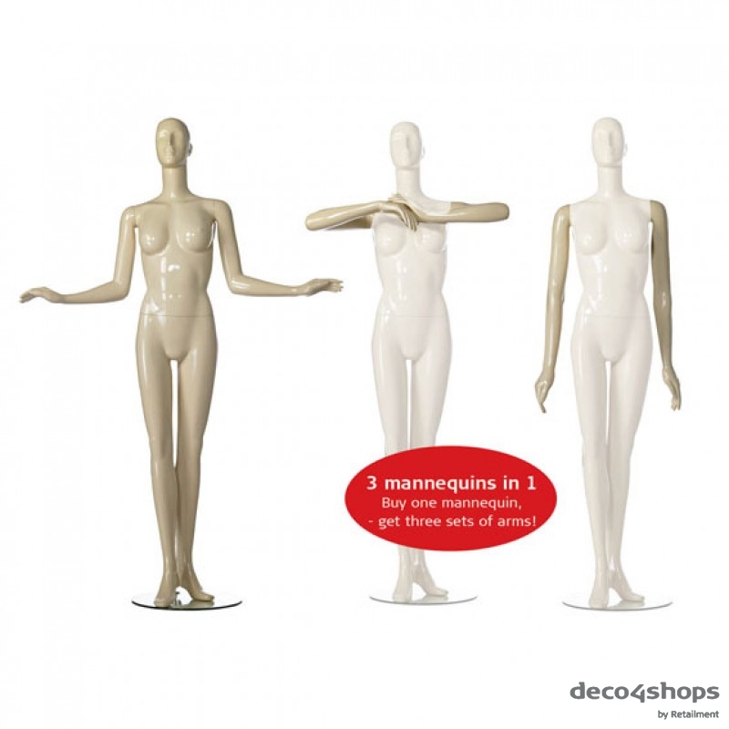 DAME MANNEQUIN - SILHOUETTES - HØJGLANS - HOVED OPAD - HINDSGAUL