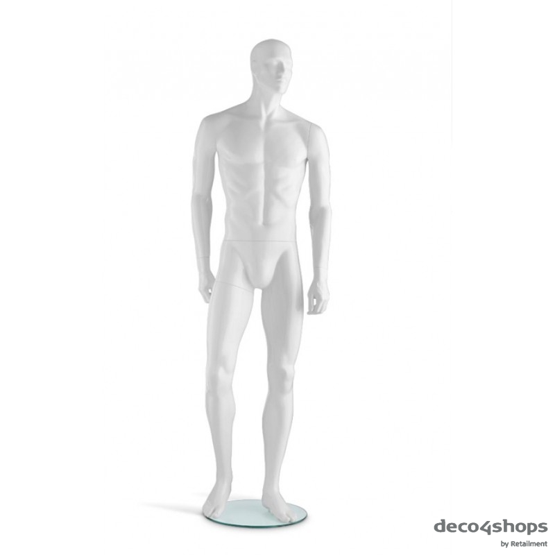 Hochglanz-Weiß – Herrenfigur Liam – Spielbein rechts – Hindsgaul