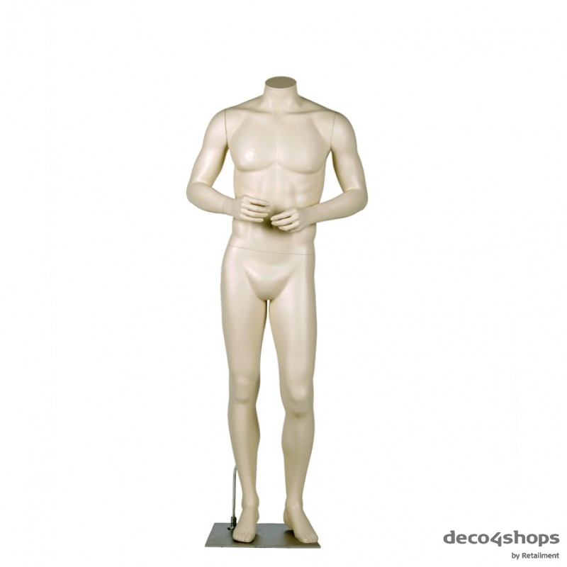 MALE MANNEQUIN –  ARMS IN FRONT - DARROL 700 SERIES - NECK-LOCK SYSTEM 