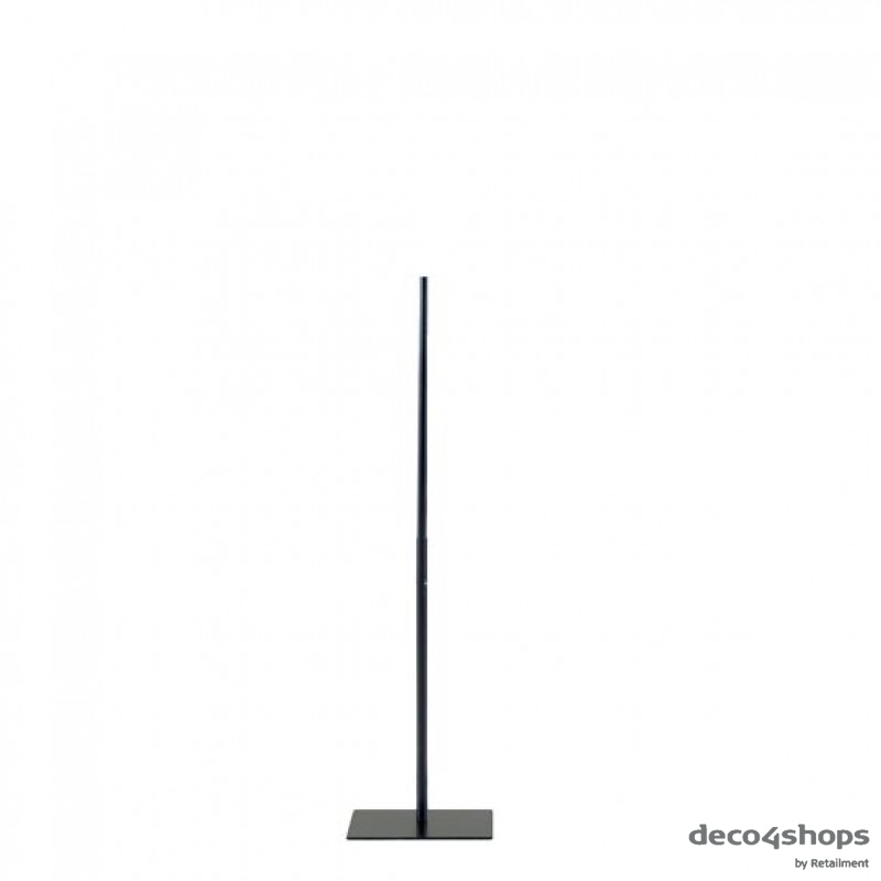 STAND WITH SQUARE BASE PLATE – FOR TORSOS AND BUSTS – BLACK – 118 cm